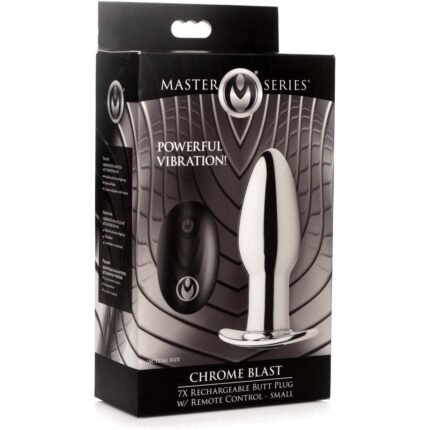 Chrome Blast 7X Rechargeable Butt Plug with Remote Control - Small - Image 8