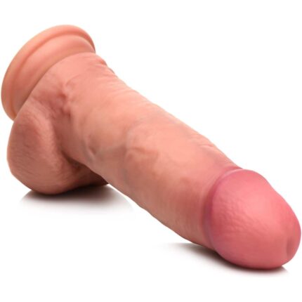 Ultra Realistic Dual Density Silicone Dildo with Balls - 7 Inch - Image 5