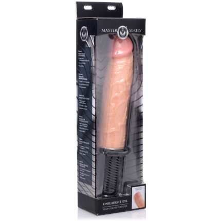 Onslaught 13 Mode XXL Vibrating Giant Dildo Thruster - Flesh - Image 7