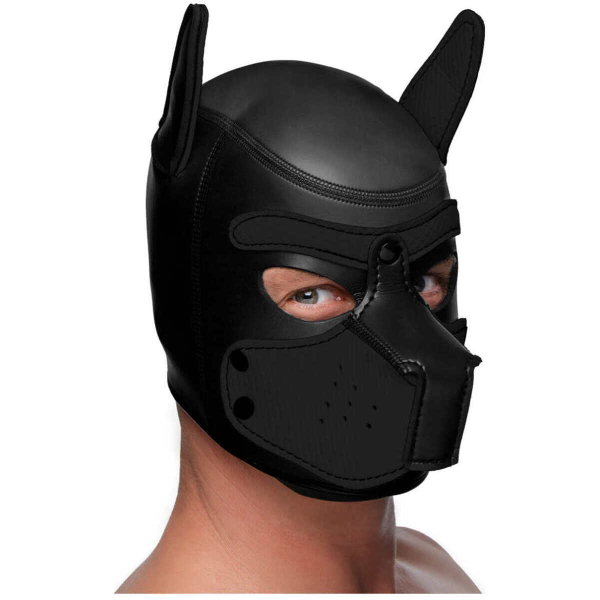 Spike Neoprene Puppy Hood - Black