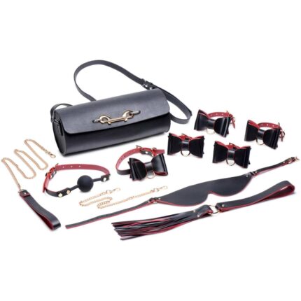 Black and Red Bow Bondage Set with Carry Case - Image 4