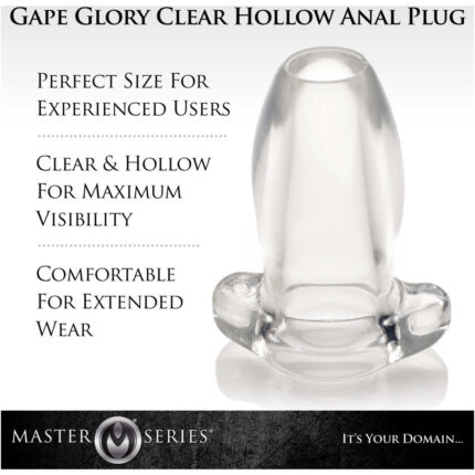 Gape Glory Clear Hollow Anal Plug - Image 7