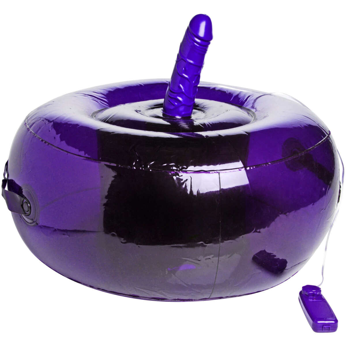 Frisky Sit and Ride Inflatable Seat With Vibrating Dildo Purple