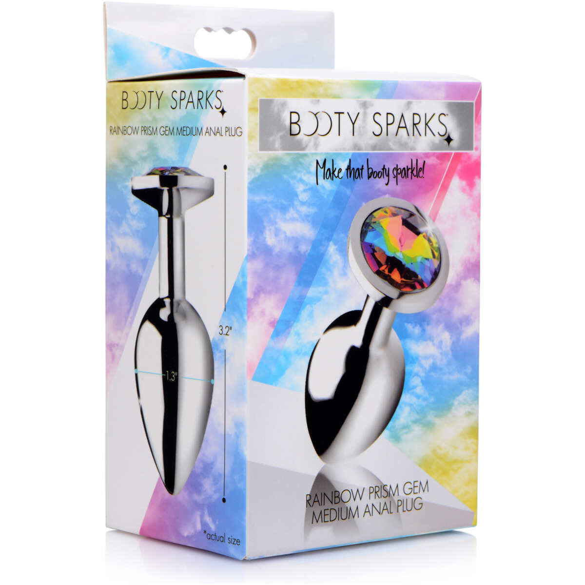 c9b2d559 Rainbow Prism Gem Anal Plug - Medium - Image 4