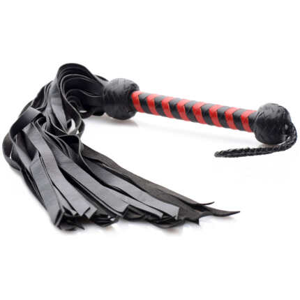 Strict Leather Premium Deerskin Flogger- Red - Image 3