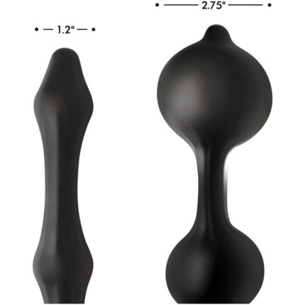 Devils Rattle Inflatable Silicone Anal Plug with Cock and Ball Ring - Image 8