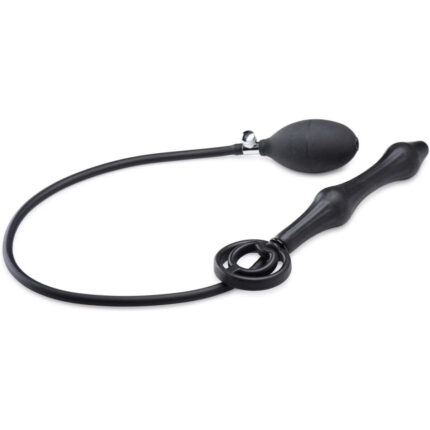 Devils Rattle Inflatable Silicone Anal Plug with Cock and Ball Ring - Image 6