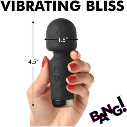 10X Mini Silicone Wand - Black - Image 4