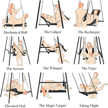 Throne Adjustable Sex Swing with Stand - Image 12