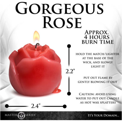 Flaming Rose Drip Candle - Image 4