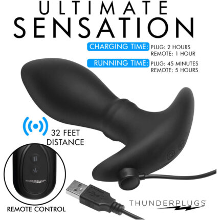 Rim Slide 10X Sliding Ring Silicone Butt Plug with Remote - Image 9