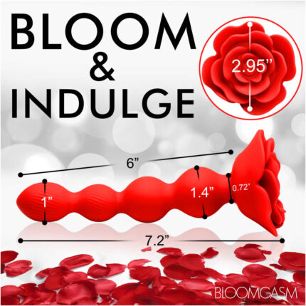 10X Rose Twirl Vibrating and Rotating Silicone Anal Beads - Image 4