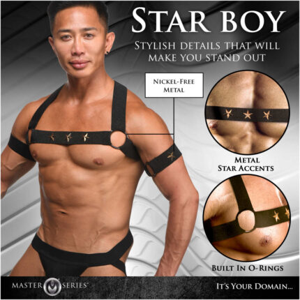 Rave Harness Elastic Chest Harness with Arm Bands - L/XL - Image 6