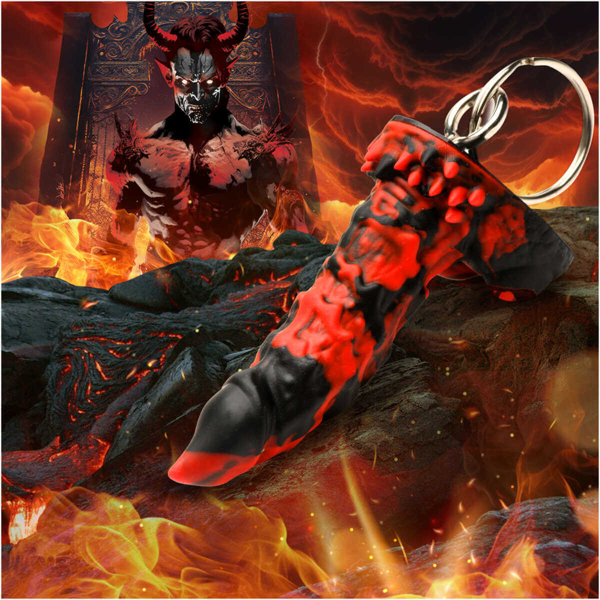 Fire Demon Mini Dildo Key Chain