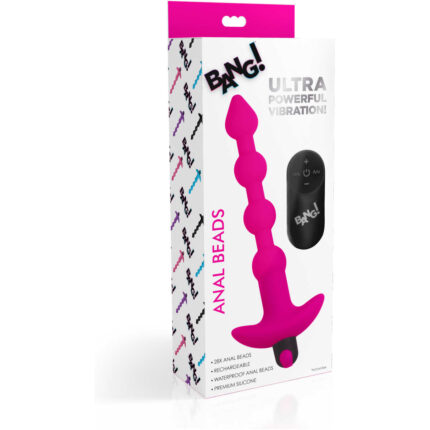 Remote Control Vibrating Silicone Anal Beads - Pink - Image 8