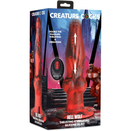Hell Wolf Thrusting and Vibrating Silicone Dildo - Image 9