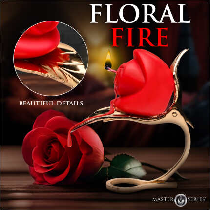 Burning Passion Rose Candle with Holder - Image 5