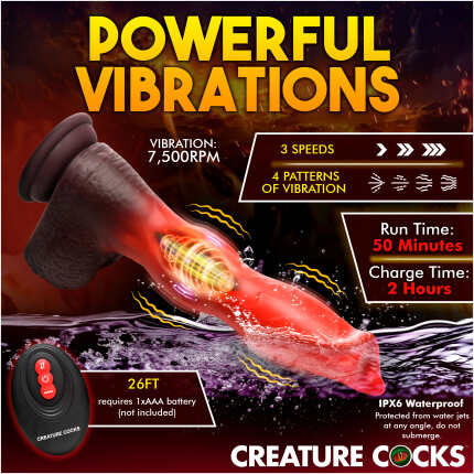 Ramming Hound Thrusting & Vibrating Silicone Dildo - Image 6