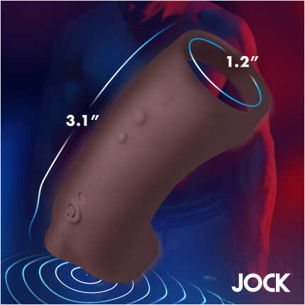 Vibrating Silicone Penis Sleeve - Dark - Image 4